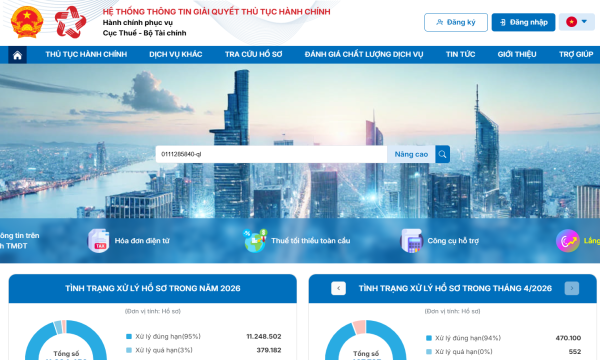 Hướng dẫn nộp tờ khai thuế trên Dịch Vụ Công mới nhất 2026 như thế nào?
